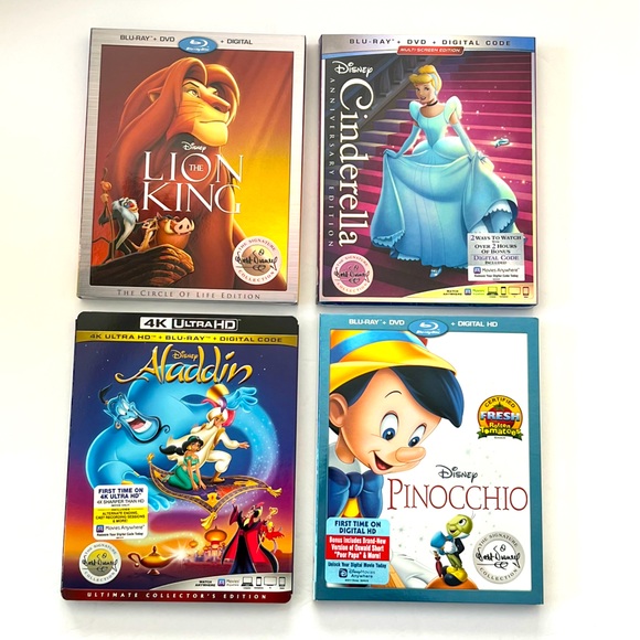 Disney The Signature Collection Bundle of 4 Blu-Ray+DVD+Digital Code NEW - Picture 1 of 10